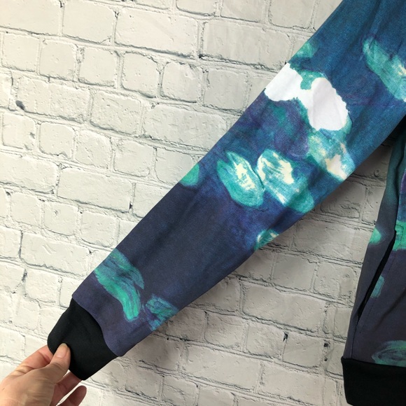 NWT Breeke Monet Waterlilies Zip Up Hoodie - Picture 5 of 7